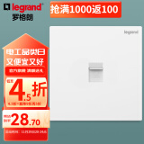 罗格朗（LEGRAND）开关插座面板 仕典系列玉兰白色86型暗装 超五类网络插座