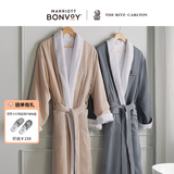 丽思卡尔顿（THE RITZ-CARLTON）五星级酒店浴袍芙蕾特定制加厚男女浴衣浴裙珊瑚绒亲肤睡袍睡衣软 灰色 M - 115 cm