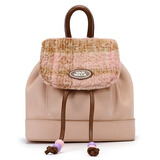 出走春日牧场 复古牛仔女生双肩包ins大学生书包小背包礼物小众妈咪包 可爱粉