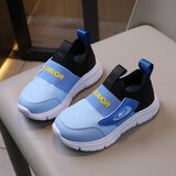 回力（Warrior）儿童鞋轻便跑步鞋一脚蹬男女童鞋校园休闲鞋 WZ-A475T 蓝黑 36 