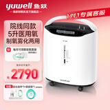鱼跃（yuwell）制氧机家用吸氧机老人医用车载便携孕妇氧气机家庭式小型 院线同款|5L氧浓度可达96%+雾化
