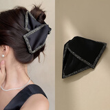 奇美拉（CHIMERA）显发量后脑勺盘发抓夹气质闪钻布艺发抓鲨鱼夹发饰头饰女生日礼物