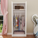 MD衣柜橱卧室单人挂长连衣裙柜阳台飘窗储物出租房立柜包安装可定制 一层一挂长60深50高180