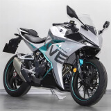 桃路新款凯越321RR双缸水冷跑车春风NK250街车SR250公路赛趴赛重机车 白色 刀锋版手续齐全能上牌