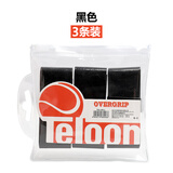 天龙（Teloon）网球羽毛球拍手胶吸汗带握把胶鱼竿粘性防滑吸汗 暗夜黑（3条装）