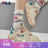 FILA 斐乐猫爪4代老爹鞋春新款女鞋复古休闲鞋运动鞋 云端-CC 35.5