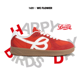 WE FLOWERweflower德训鞋女HBD联名款男女同款百搭板鞋透气红色运动休闲鞋 少年红 38