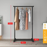 唯良简易晾衣架落地阳台晾衣杆卧室衣架落地室内晒被子宿舍晒衣架 小号简易款-60cm