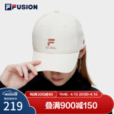 FILA FUSION斐乐潮牌棒球帽中性春时尚休闲鸭舌帽运动遮阳帽 乳糖色-BG XS