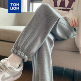 唐狮（TonLion）2026春秋新款女束脚卫裤显瘦休闲侧拼休闲运动裤