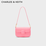 CHARLES&KEITH方扣KOA小方包单肩包包女包女士女送女友生日礼物CK2-20270818 CK2-20271063-1Pink粉红色 M