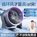 梦多福桌面小风扇电风扇小型床上用宿舍空气循环扇静音制冷办公室空调扇可充电可吊挂台式超大风力 深空灰【三挡+角度可调+插电款】 超长续航便携家用床头小电扇迷你