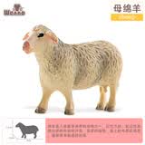 Wenno仿真家禽儿童早教认知玩具猪羊奶牛模型男女孩过家家玩具动物摆件 母绵羊（Ewe）