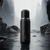 雷德夫（LEIDFOR）A1 保温杯男高档 商务水杯茶杯焖茶 送礼户外女水杯 磨砂黑 500ml