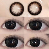 OVOLOOK美瞳日抛10片小直径蓝黑棕色自然日常2025一次性隐形眼镜网红学生 大美目黑14.5【日抛10片】 0度