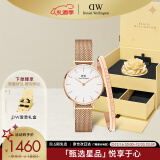 丹尼尔惠灵顿（DanielWellington）DW女表28mm欧美简约白盘石英腕表圣诞礼物DW00100219+小手镯