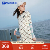 FILA FUSION 斐乐潮牌女子针织连衣裙夏新款宽松潮流运动裙子 仿古白-IV（宽松版型） L 170/88A