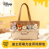 迪士尼（Disney）疯狂动物城萌力全开托特包毛绒玩偶单肩包女生生日礼物实用大容量