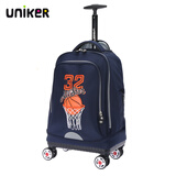 uniker拉杆书包男中学生万向轮行李双肩书包女旅行背包大容量手提箱送礼 篮球明星14229W