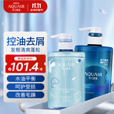 水之密语（AQUAIR）活力蓬感洗发水400ml+洗发露400ml控油去屑男女套装