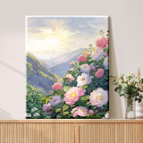 好久不见diy数字油画风景花卉手工填充丙烯画填治愈减压油彩涂色装饰画