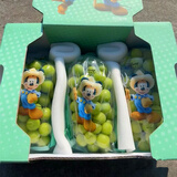 悠嘉当季 迪士尼晴王葡萄4斤礼盒装 阳光玫瑰香印新鲜水果顺丰 一级果3.8斤礼盒