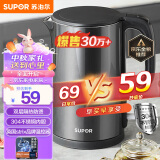 苏泊尔（SUPOR）电水壶热水壶电热水壶 304不锈钢水壶 双层防烫全钢无缝开水壶烧水壶SW-15J626 1.5L