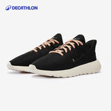 迪卡侬（DECATHLON）运动休闲薄底鞋轻便女鞋透气板鞋软底运动鞋健步鞋WSKS 【轻盈款】经典黑 38