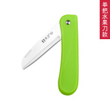 利皇水果刀折叠刀瓜果刀家用便携宿舍厨房小刀刀具多功能削皮刀组合 绿-单折叠水果刀
