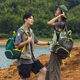 FOUVOR户外双肩包登山包新款男女旅行背包爬山徒步旅游运动休闲学生书包 灰色（大升级款）