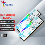 威刚（ADATA）64GB(32GBX2)套装 DDR5 6000 台式机内存条海力士A die颗粒-华硕吹雪联名RGB灯条C26