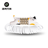 洛克兄弟自行车锁摩托车头盔锁电动车山地公路车密码便携防盗 三花白猫
