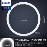 飞利浦（PHILIPS）T5环形灯管三基色圆管吸顶灯吸顶灯灯芯荧光灯 【直径280*16mm】40W白光