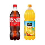 可口可乐（Coca-Cola）可乐汽水 碳酸饮料1.25L 2L 雪碧 芬达橙味大瓶装 【可乐+果粒橙】1.25L*2瓶装