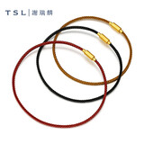 谢瑞麟（TSL）手绳可穿珠转运珠手绳编织绳情侣手绳 62304-黄色手绳18cm