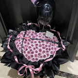 鲜花情99朵曼塔乌梅子酱玫瑰花束送女友闺蜜老婆生日礼物同城 【温柔天使】99朵乌梅子酱爱心-曼塔喷染+气球 同城配送 支持预约日期