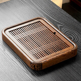 唐丰（TANGFENG） 鸡翅木小茶盘储水式黑檀茶台托盘旅行干泡功夫茶具实木茶台 鸡翅大号盛水茶盘