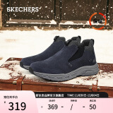 斯凯奇（Skechers）男鞋秋冬高帮鞋靴子棉鞋一脚蹬轻便保暖休闲鞋237283C