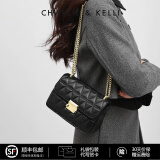 CHARLIE & KELLI官网 CK轻奢包包女包2025新款小方包单肩斜挎包520情人节生日礼物 黑色【代写贺卡 礼袋包装】