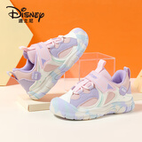 迪士尼（Disney）儿童运动鞋中小童校园休闲鞋透气耐磨时尚跑步童鞋 浅紫(革面) 27