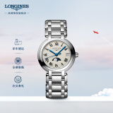 浪琴（LONGINES）瑞士手表  心月系列 月相石英钢带女表 七夕情人节礼物L81154716