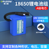 德力普（Delipow） 24V锂电池组18650电芯大容量电瓶便携户外拉杆箱音响话筒太阳能路灯监控带保护板 可支持定制 24V3Ah【6节电芯】58*38*70mm
