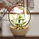 天通泰流水喷泉风水轮招财摆件客厅办公室桌面电视柜循环水景观乔迁送礼 荷气生财