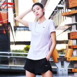 李宁（LI-NING）李宁羽毛球服短袖运动速干弹力春夏装简约休闲 白色ATSP416 XL码