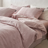 卡丝迪尔纯棉60支提花四件套全棉四季新款轻奢床单被套床笠床上三件套床品 洛辰【全棉三层纱 软糯亲肤 】 2m床单款四件套-被套220*240cm