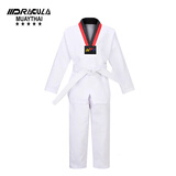 泰拳德古拉跆拳道服儿童成人训练服棉表演服品势竞技服教练服长袖道服 XS码