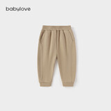 babylove【清仓】宝宝裤子秋冬季长裤加绒卫裤婴幼儿束脚裤保暖外出休闲裤