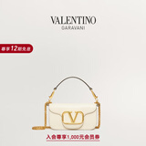 华伦天奴VALENTINO女士 LOCO 小号牛皮革手袋链条包 清澈白 均码
