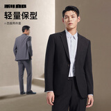利郎官方西装套装男商务西服正装职业装新郎结婚礼服男士西服套装 黑色（G4QXF822SA） XL 175/88A  裤子175/82A