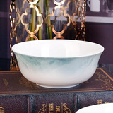 国玥景德镇骨瓷碗具家用陶瓷餐具整套釉下彩碗筷创意米饭碗具吃面大碗 云锦万里6英寸面碗1个装